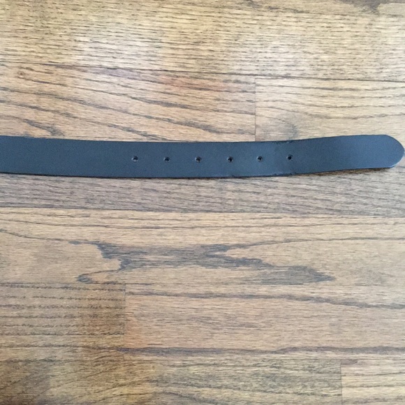 Express Black Leather Belt Silver Buckle - Picture 4 of 7